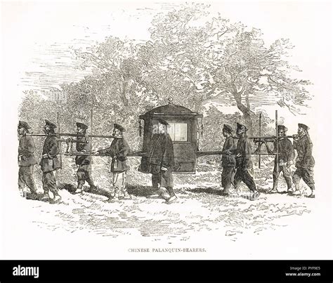 Chinese Palanquin bearers, India, 19th Century Stock Photo - Alamy