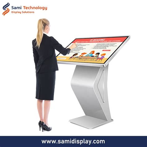 55 Inch Free Standing Touch Screen Pc Interactive Kiosk