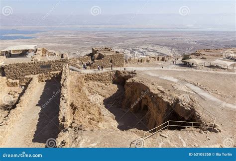 Ruins Of Ancient Masada Fortress Israel Stock Photo Image Of