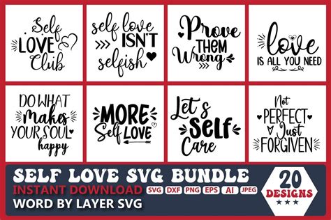 Self Love Svg Bundle Bundle · Creative Fabrica