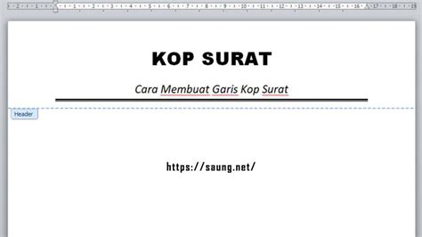 Detail Cara Membuat Garis Kop Surat Di Word Koleksi Nomer 1