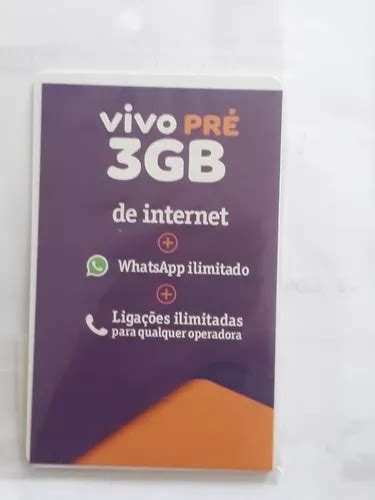 Chip Operadora Vivo Gsm 4g Triplo Corte Ddd Livre Parcelamento Sem Juros