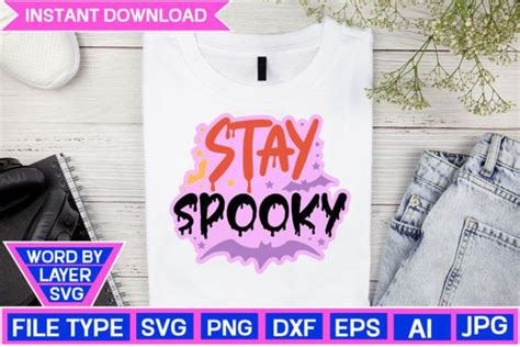 Stay Spooky Sticker Design Graphic By NzGraphic Creative Fabrica