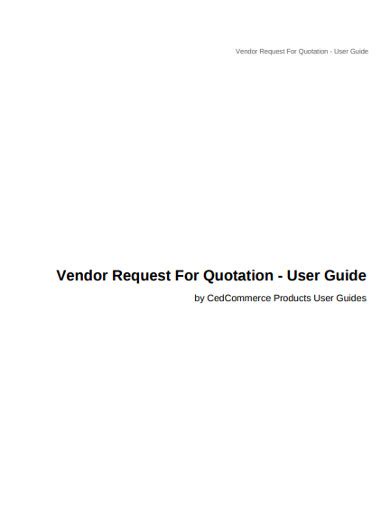 Vendor Quotation Examples Format Pdf