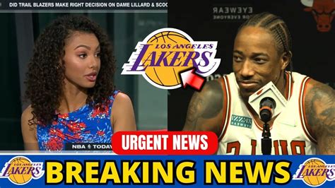 URGENT DUTY DEMAR DEROZAN ANNOUNCED AT THE LAKERS SHOCKED THE NBA