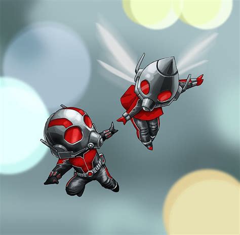 Two Red And Silver Robots Flying Through The Air