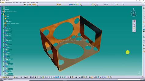 Catia V5 Generative Sheet Metal Design Translation Lecture 96a Youtube