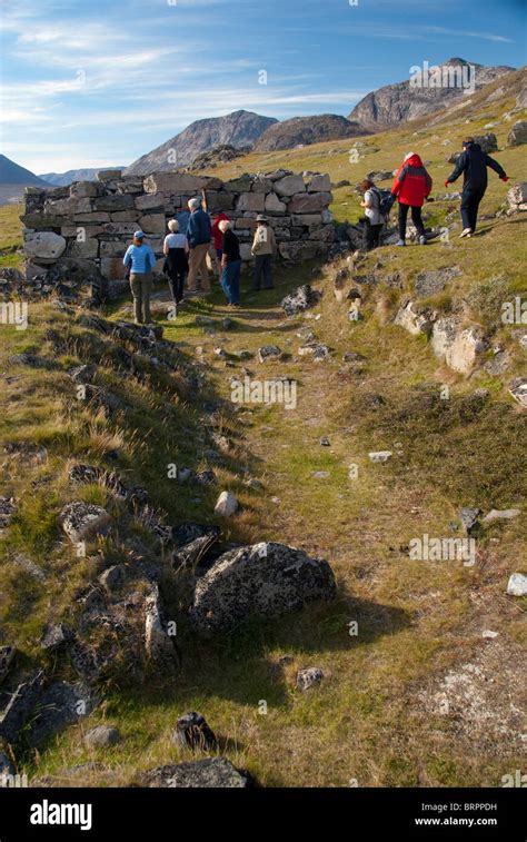 Greenland Hvalsey Aka Whale Island 14th Century Stone Ruins Of