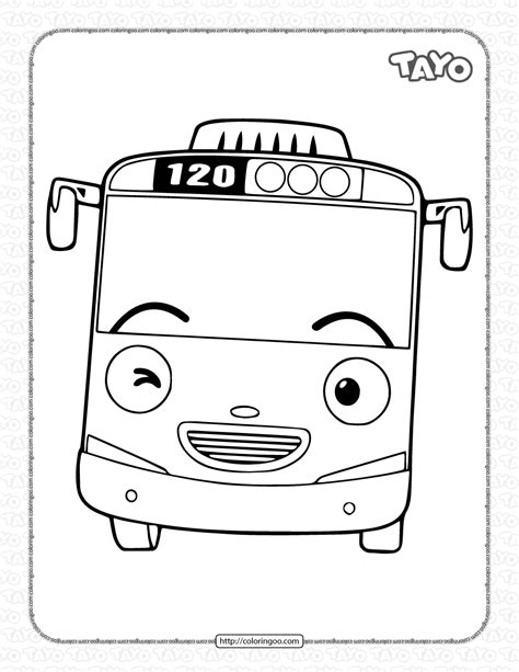 Tayo Little Bus Coloring Pages