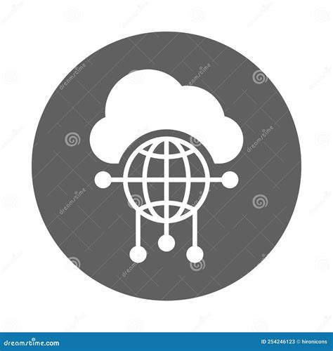 Cloud, Connectivity, Network Icon. Gray Vector Graphics Stock Vector