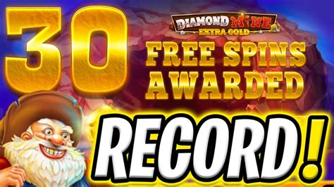 MY BEST WIN EVER ON DIAMOND MINE EXTRA GOLD SLOT 30 FREE SPIN BONUS