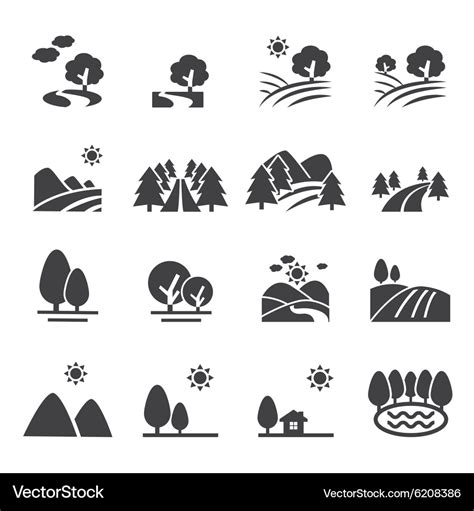 Landscape icon Royalty Free Vector Image - VectorStock