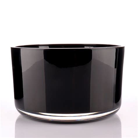 Wholesale Luxury 3 Wicks 13 Oz Large Black Round Soy Glass Candle Jars