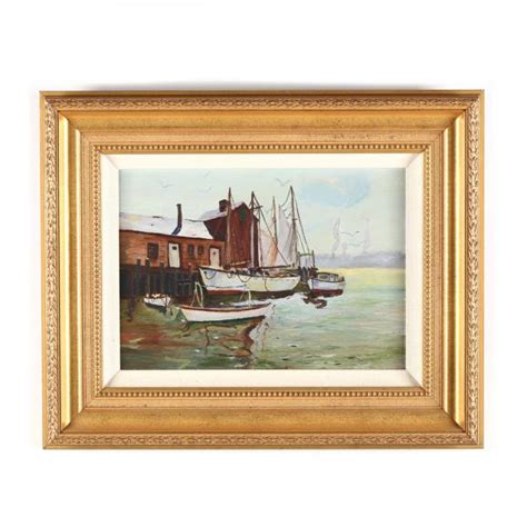 A Vintage New England Harbor Painting Lot 347 Upcoming New Years