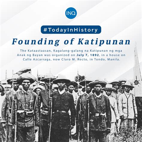 Inquirer On Twitter Todayinhistory The Katipunan Was Founded By