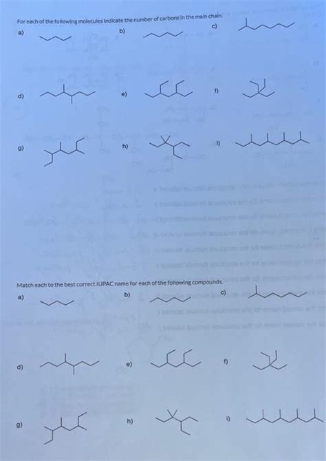 Solved For Each Of The Following Molecules Indicate The Chegg