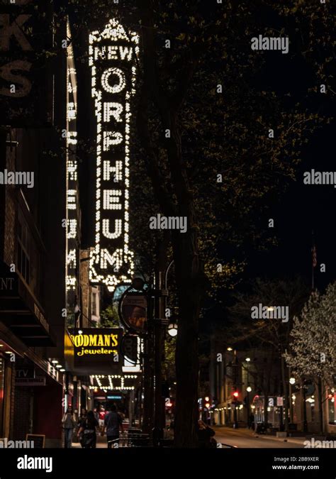 Madison Wisconsin May 07 2018 Downtown Nightlife On State Street