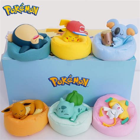 Jual New Pokemon Action Figure Toys Sleepy Pikachu Snorlax Bulbasaur