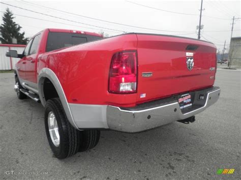 2012 Flame Red Dodge Ram 3500 HD Laramie Crew Cab 4x4 Dually 74684811