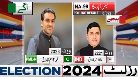 NA 99 8 Polling Station Results PMLN Aagay Election 2024 Latest