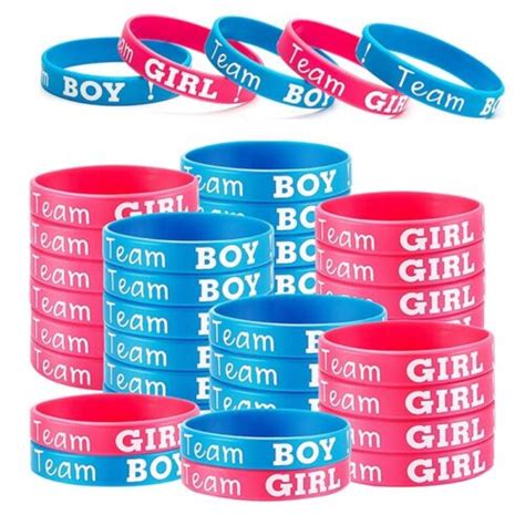 Gender Reveal Bracelets Includes Team Boy Bracelets And Team Girls