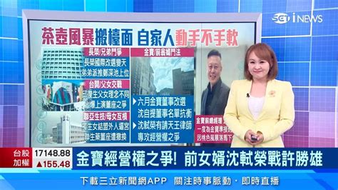 金寶經營權之爭！前女婿沈軾榮戰許勝雄 金寶行銷長潘修玉「傳將離職」｜金寶股東會627登場！董事改選兩派角力｜台股新聞｜三立inews王志郁