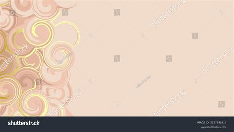 Nude Tan Fluid Swirl Horizontal Background Stock Vector Royalty Free Shutterstock