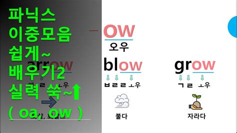 22강 파닉스 이중모음 쉽게 배우기2 Oa Ow Youtube