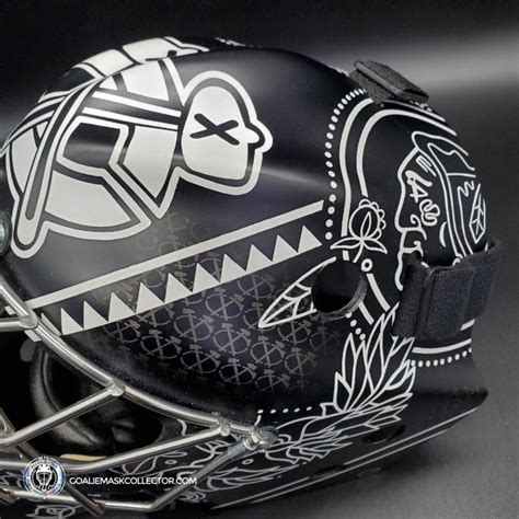 Petr Mrazek Goalie Mask Unsigned 2022 Native American Art Chicago ...