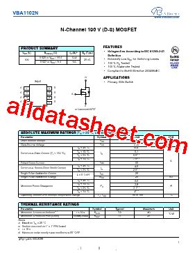 Vba N Datasheet Pdf Vbsemi Electronics Co Ltd