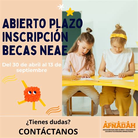 Becas NEAE curso 2024 2025 AFNADAH GANDÍA