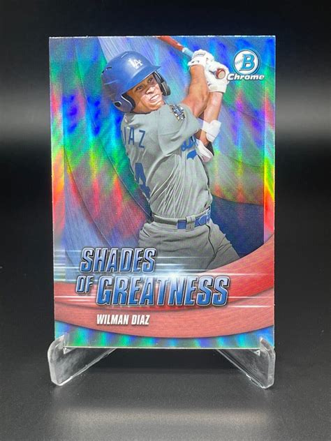 Bowman Chrome Wilman Diaz Shades Of Greatness Refractor Sg