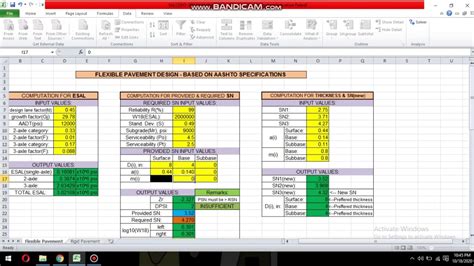 Excel Program For Flexible And Rigid Pavement Design Youtube