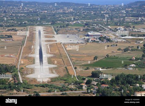 Aerial view on Zakynthos island Greece - Zakynthos airport Stock Photo - Alamy