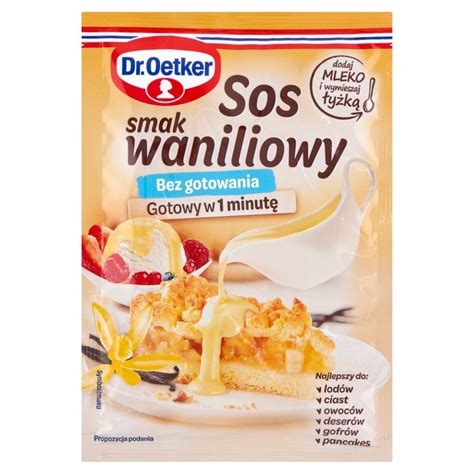 Dr Oetker Sos Smak Waniliowy 41 G Zakupy Online Z Dostawą Do Domu