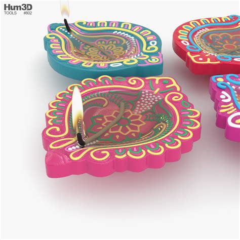 Diwali Diya Lamp 3d Model Download Decoration On