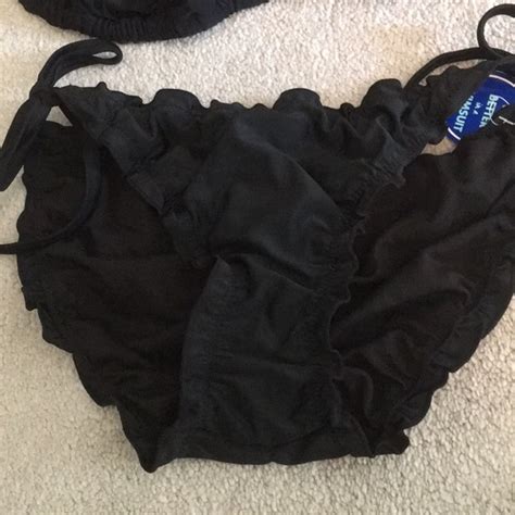 Swimsuits For All Swim Nwt Swimsuits4all Black Bikini Set Wsmall Ruffle Poshmark