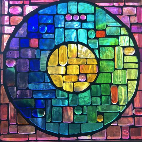 Stained Glass Wood Framed Mosaic Siobhan Allen