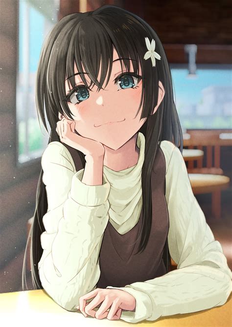 The Big Imageboard Tbib 1girl 3 Black Hair Blue Eyes Blurry Blurry