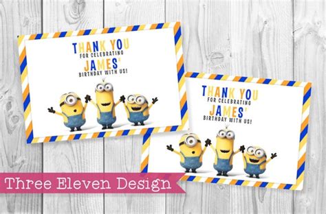 Carte imprimable Merci Minion