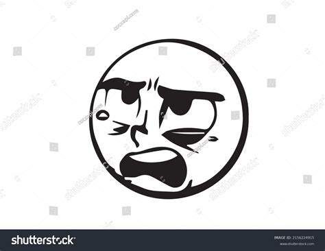 Illustration Face Reaction Emoji Vector Arts Stock Vector (Royalty Free ...