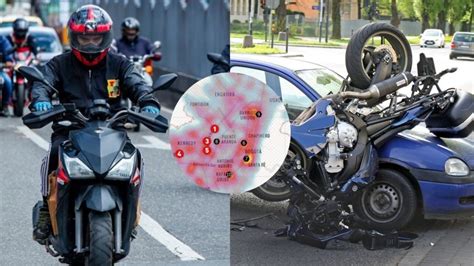 Cuidado motociclista revelan las 10 intersecciones en las que más se