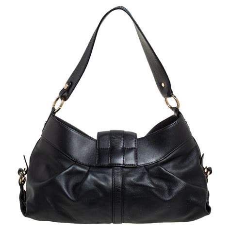 Bvlgari Black Leather Chandra Hobo At 1stdibs Bvlgari Chandra Bag