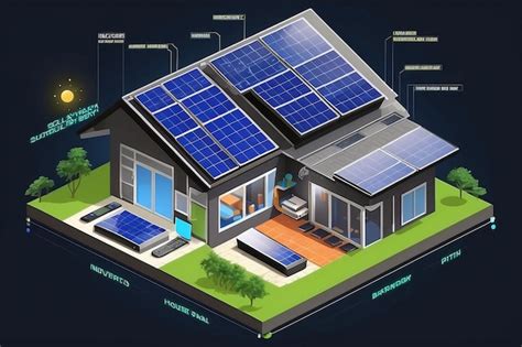 Premium Photo Solar Cell House Installer Hybrid Component System For