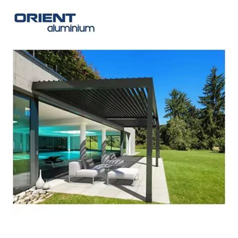 Electric Motorized Louvre Roof Aluminium Pool Gazebos Pergola