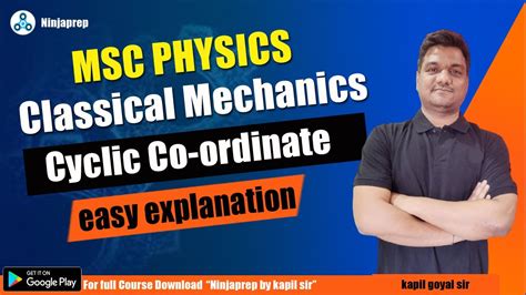 Msc Physics Classical Mechanics Cyclic Coordinates Msc Physics