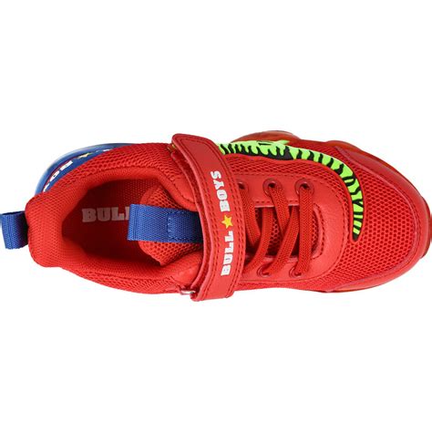 Bull Boys T Rex Dinosaur Red Light Up Trainers Awesome Shoes