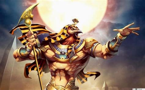 Art Montu Egyptian God 2880x1800 Wallpaper