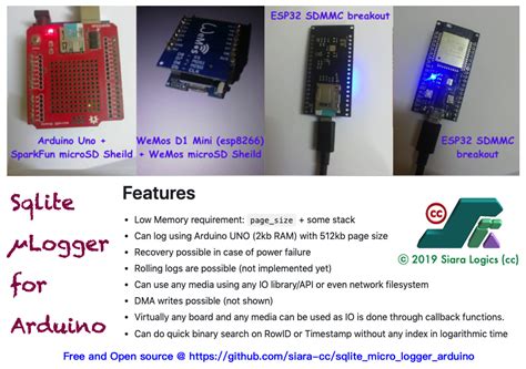 Sqlite Micro Logger Arduino Src Ulog Sqlite C At Master · Siara Cc