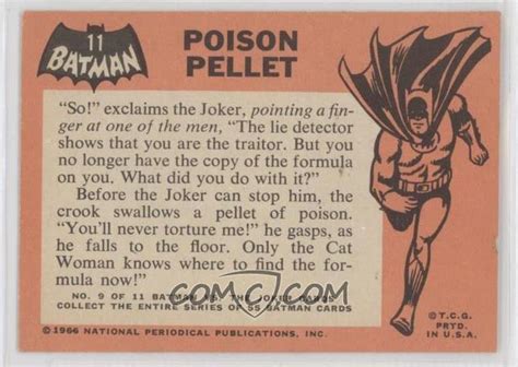 Auction 1966 Topps Batman Black Bat Base 11 Poison Pellet